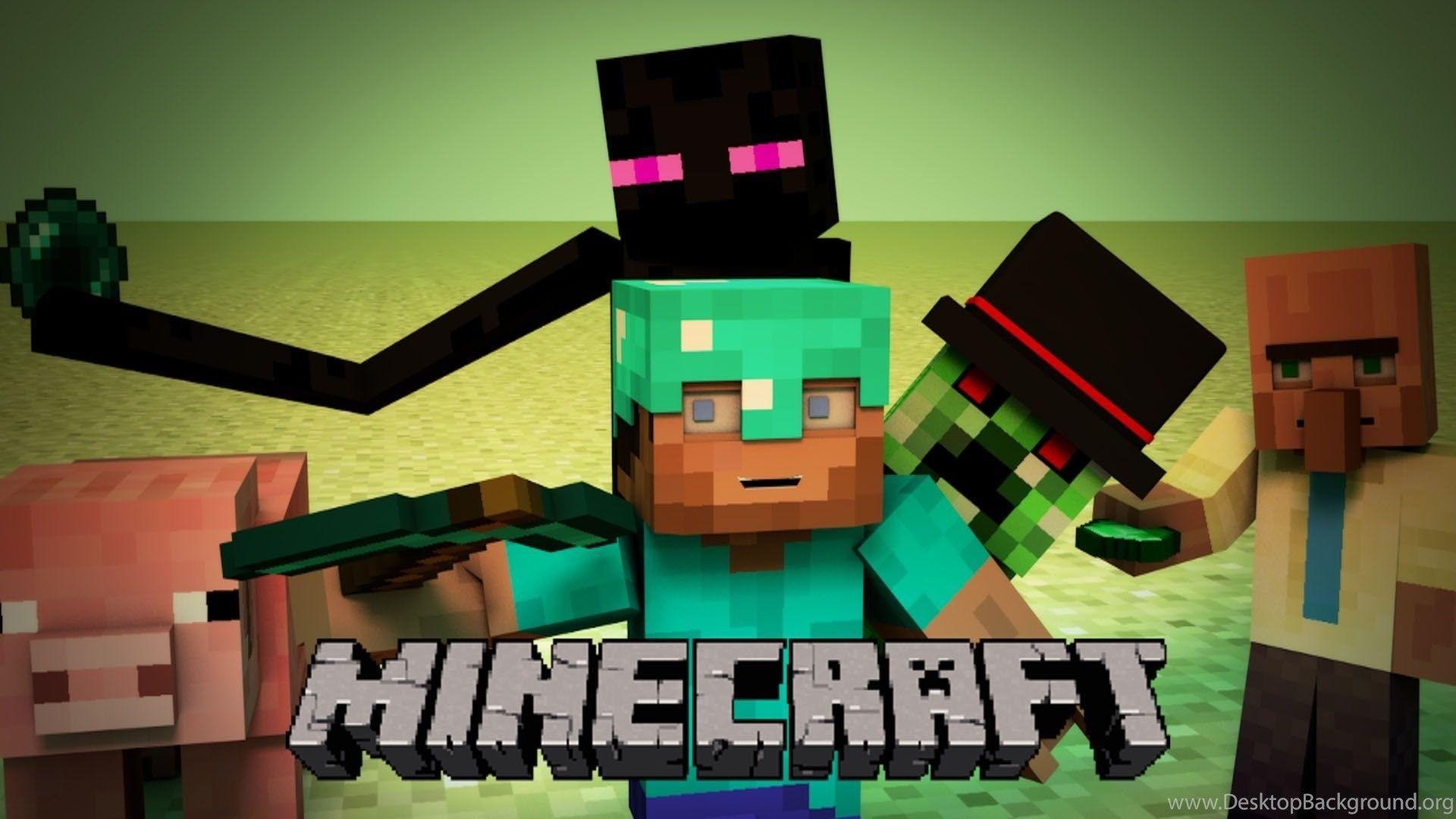 1920x1080 Minecraft Steve & Mobs  Full HD 16 9 Wallpaper, Desktop