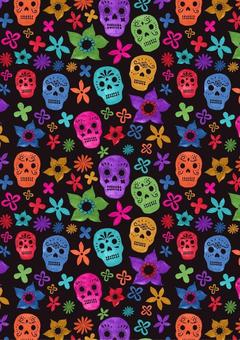 850x1200 DIA DE LOS MUERTOS DAY OF THE DEAD SUGAR SKULL WALLPAPER. ☠ ☠ DЇд, Phone