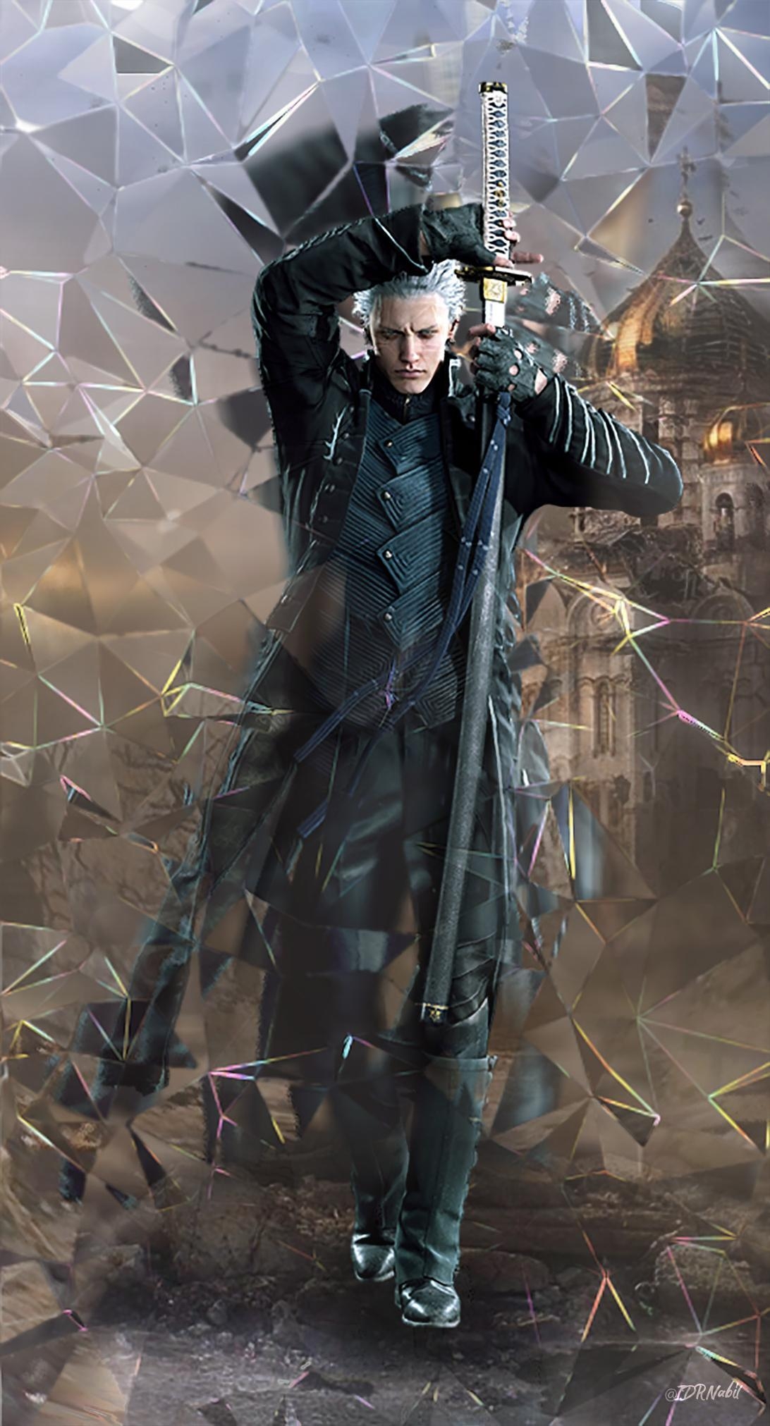 1100x2030 I made Vergil Mobile Wallpaper, Phone