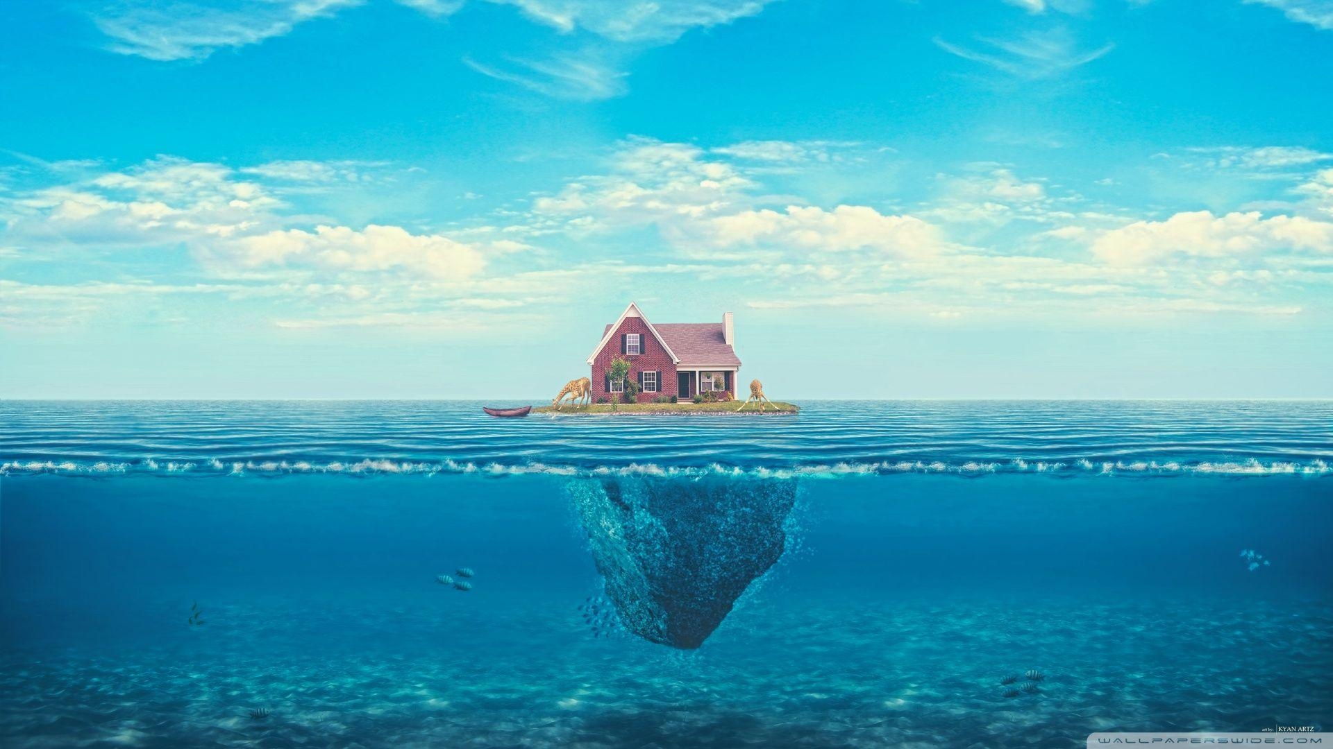 1920x1080 House in the ocean [Wallpaper]. Reviews, news, tips, and tricks, Desktop