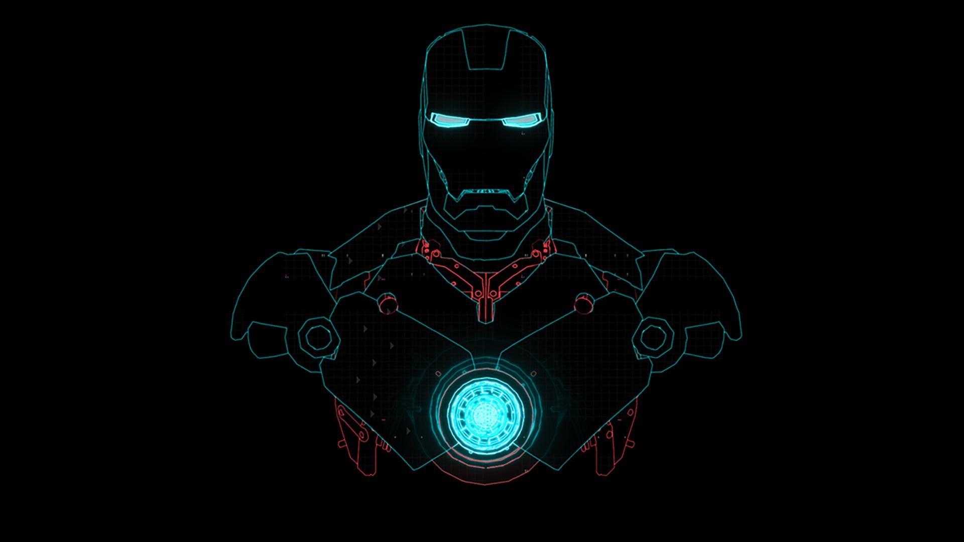 1920x1080 Iron Man, Colorful, Neon Wallpaper HD / Desktop and Mobile, Desktop