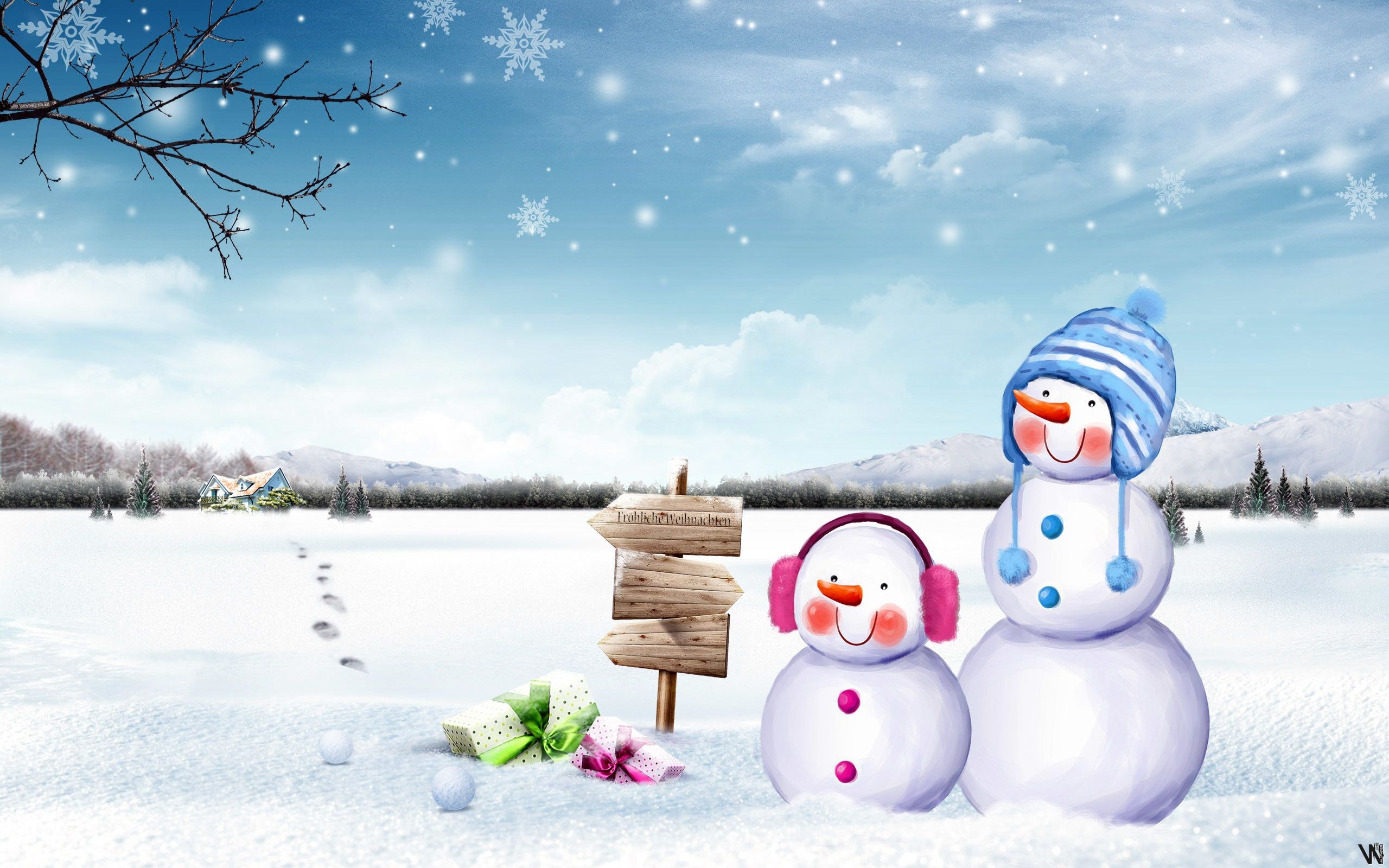 2560x1600 Cute Winter Wallpaper, Desktop