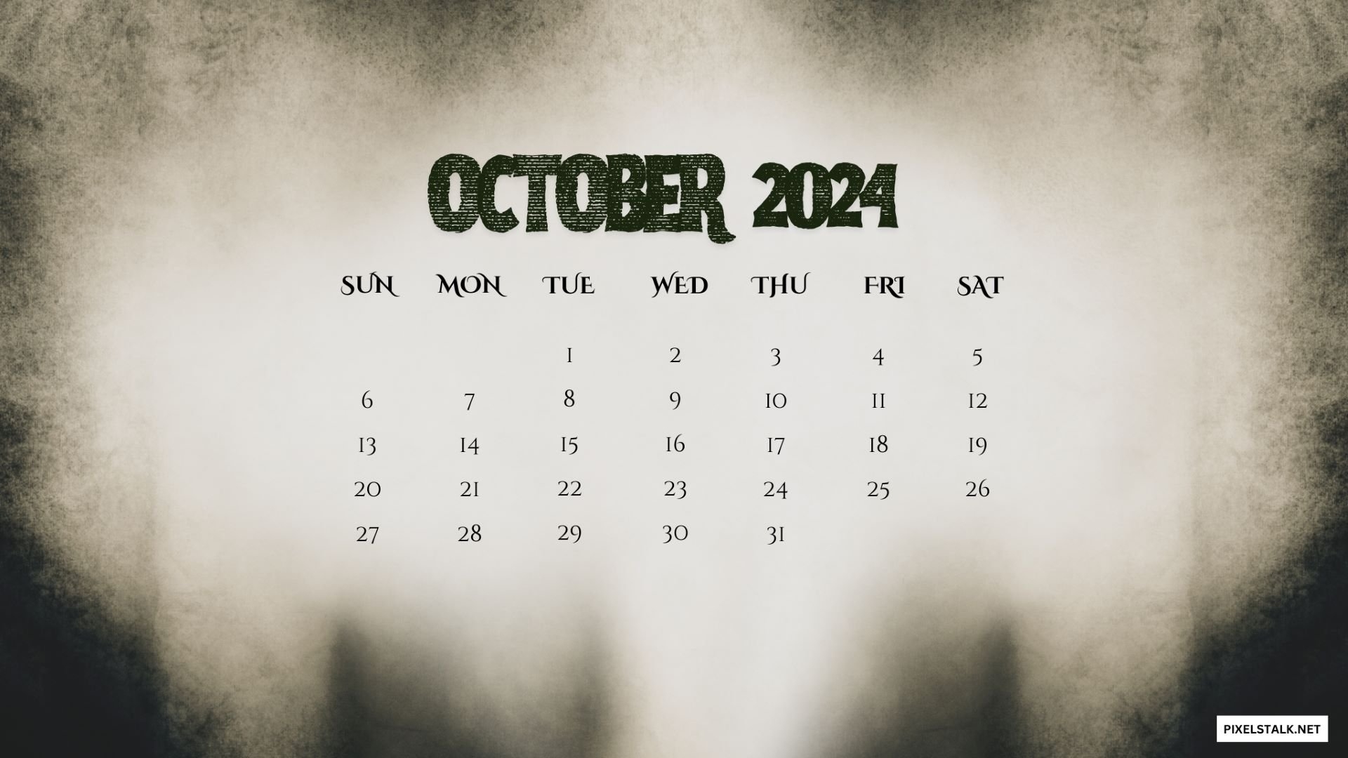 1920x1080 October 2024 Calendar Background Free, Desktop