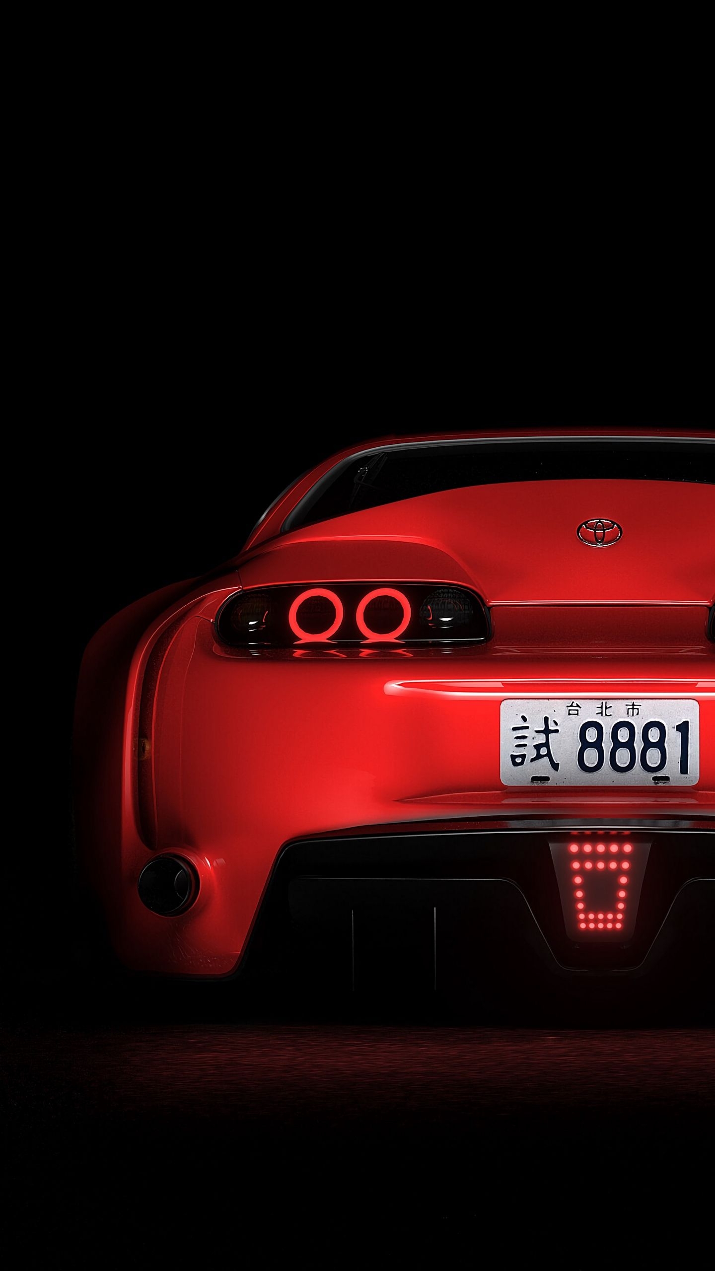 1440x2560 Wallpaper Toyota Supra, Toyota, Sportscar, Red, Rear Supra Wallpaper 4k, Phone