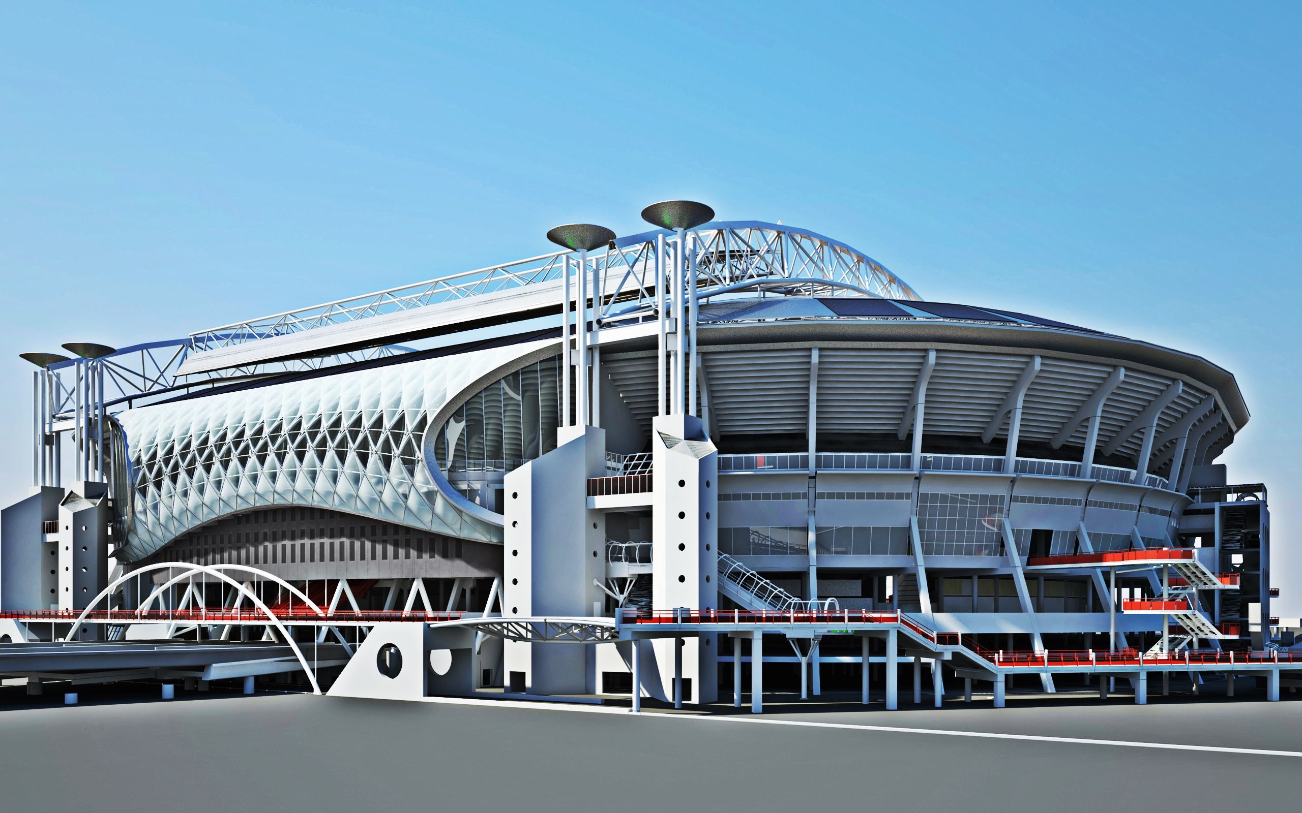 2560x1600 Download wallpaper Johan Cruyff Arena, Amsterdam Arena, Amsterdam, Netherlands, AFC Ajax stadium, dutch football stadiums, Johan Cruijff ArenA for desktop with resolution. High Quality HD picture wallpaper, Desktop