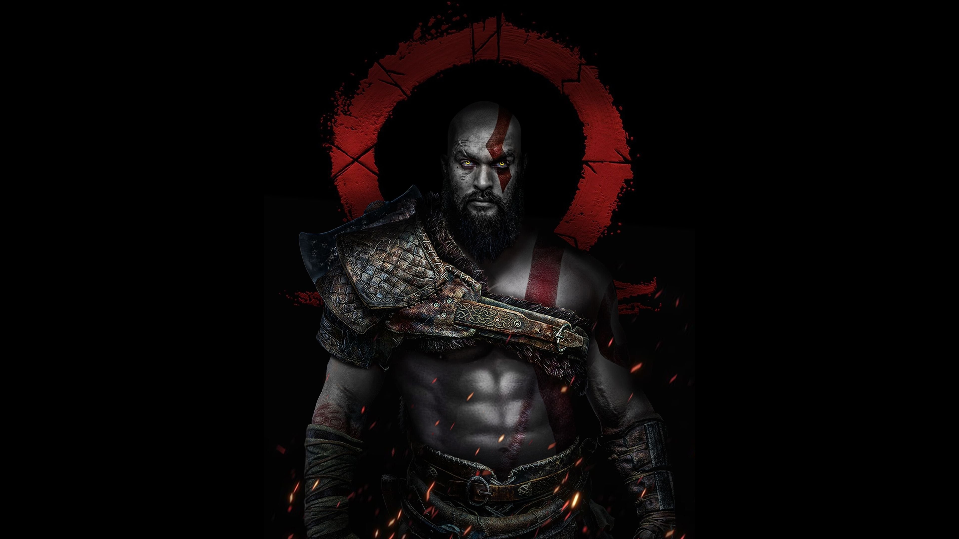 3840x2160 Kratos 4K Wallpaper, Jason Momoa, God of War, Dark, Graphics CGI, Desktop