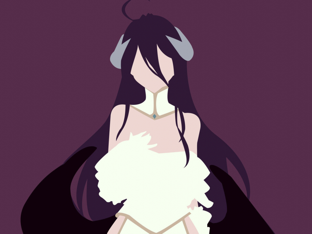 1030x770 Desktop wallpaper minimal, albedo, overlord, anime girl, art, HD image, picture, background, 9155f7, Desktop