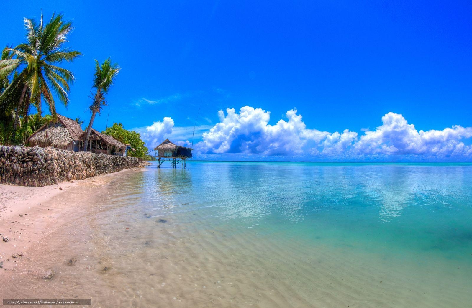 1600x1050 Download wallpaper lagoon, Abaiang, Kiribati- Pacific States, Desktop