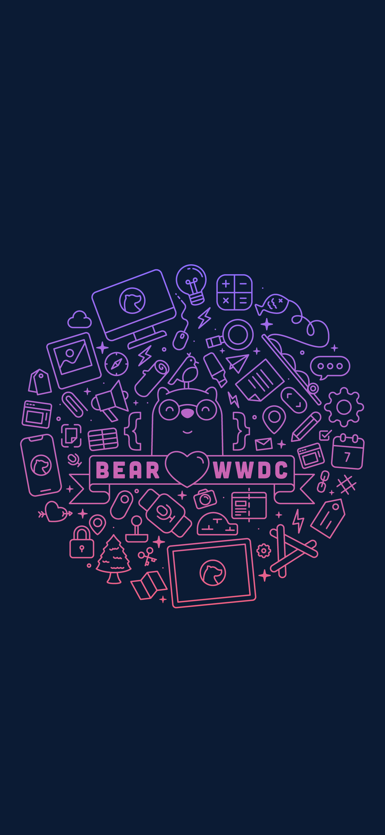 1250x2690 Bear Themed Wallpaper for your iPhone, iPad, and Mac, Phone