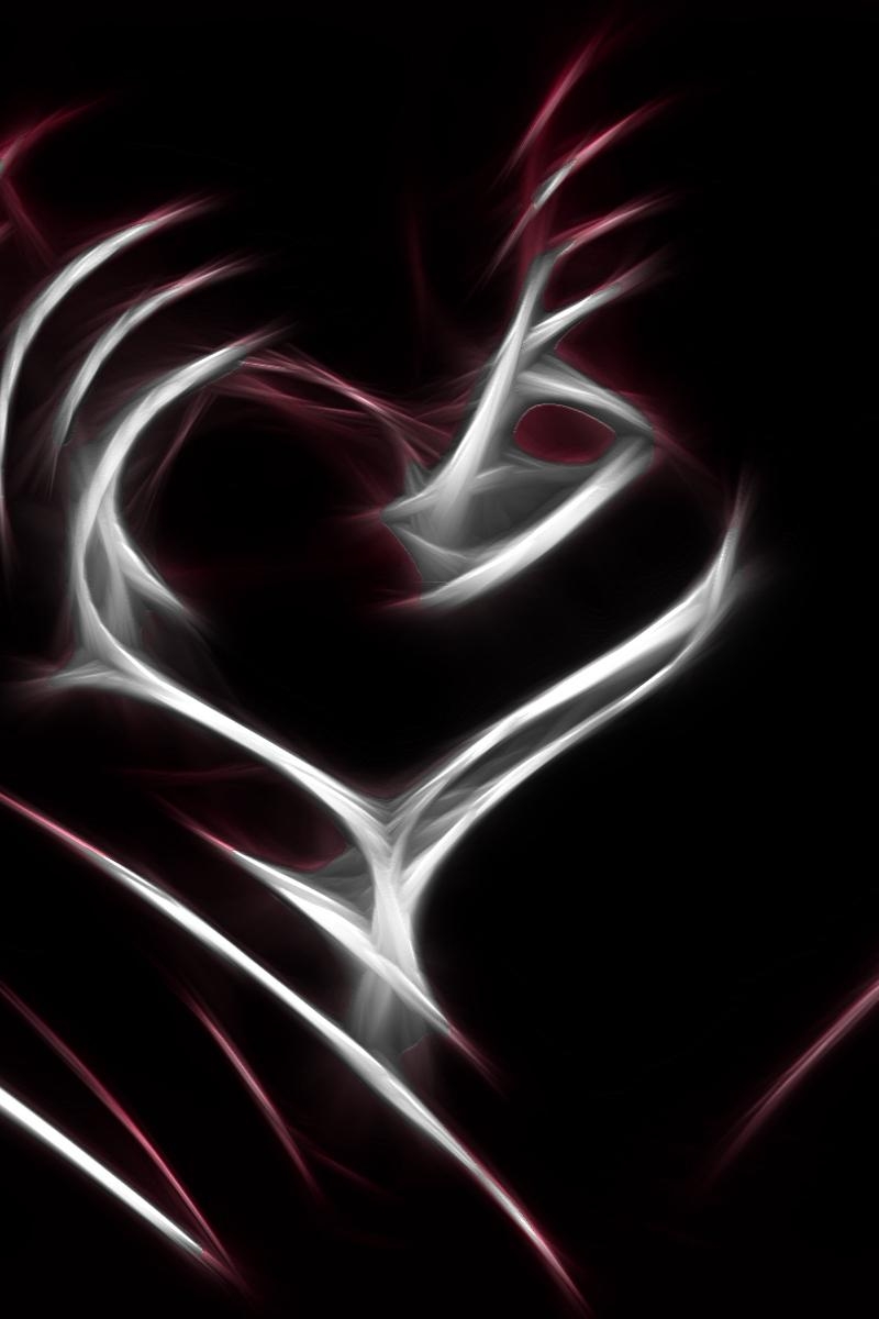 800x1200 Download wallpaper  abstract, heart, line, white, Phone