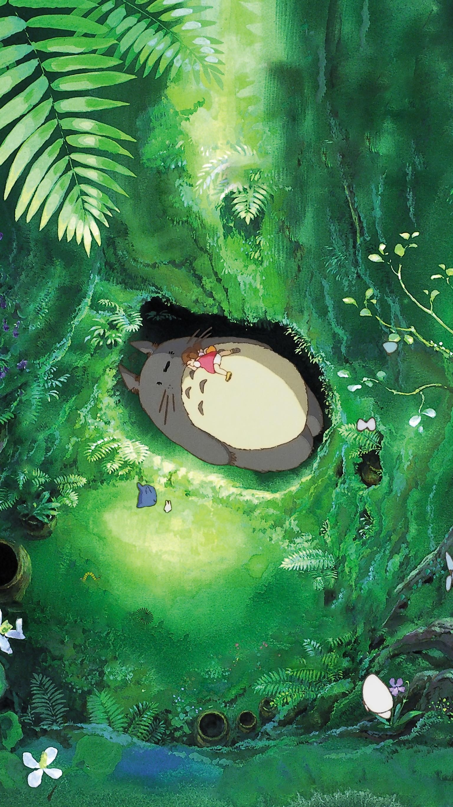 1540x2740 My Neighbor Totoro (1988) Phone Wallpaper. Moviemania. Studio ghibli poster, Ghibli art, Studio ghibli background, Phone