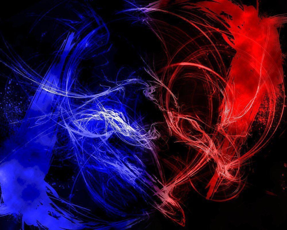 1000x800 Red vs Blue Abstract wallpaper, Desktop