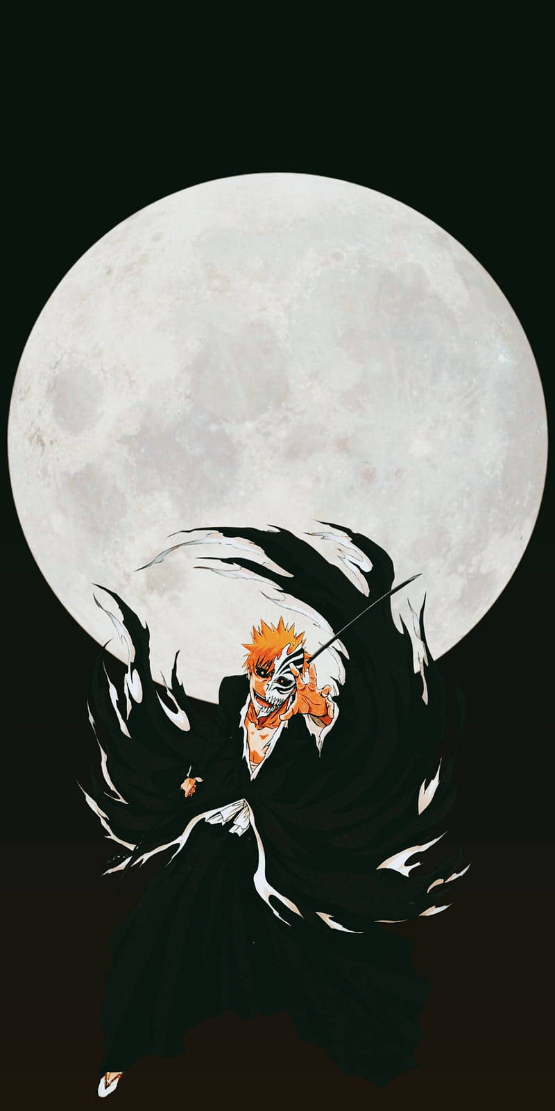 800x1600 Download Hollow Ichigo And Full Moon Bleach iPhone Wallpaper, Phone