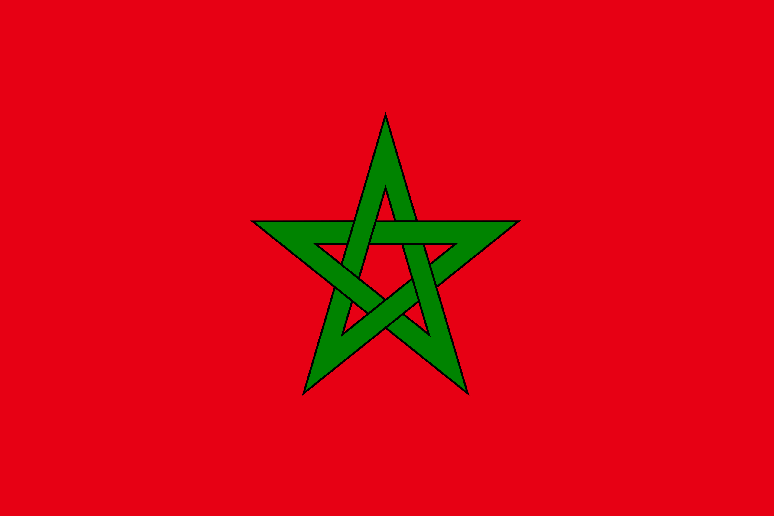 2560x1710 The flag of Morocco consists of a red base with a green outlined, Desktop