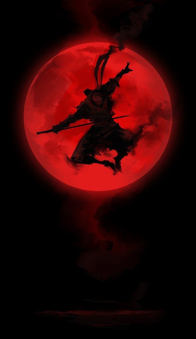 680x1180 Red Moon Shinobi. Samurai wallpaper, Samurai artwork, Ninja wallpaper, Phone