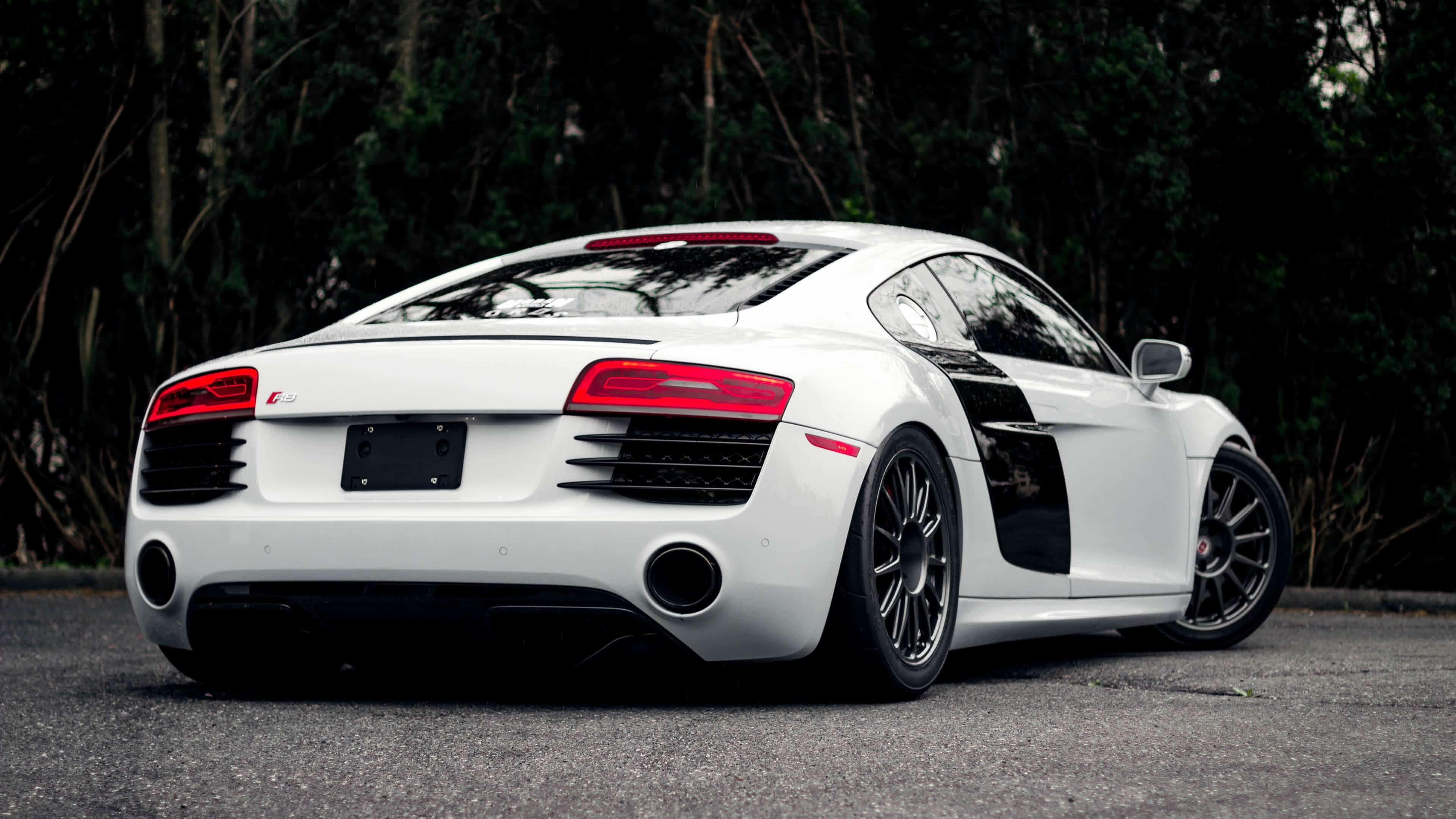 3840x2160 White Audi R8 UHD 4K Wallpaper, Desktop