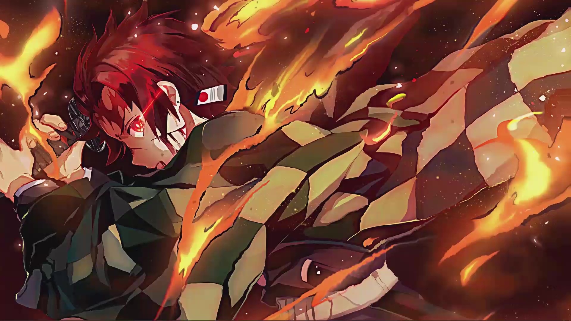 1920x1080 Tanjiro Dance Of The Fire God Live Wallpaper, Desktop