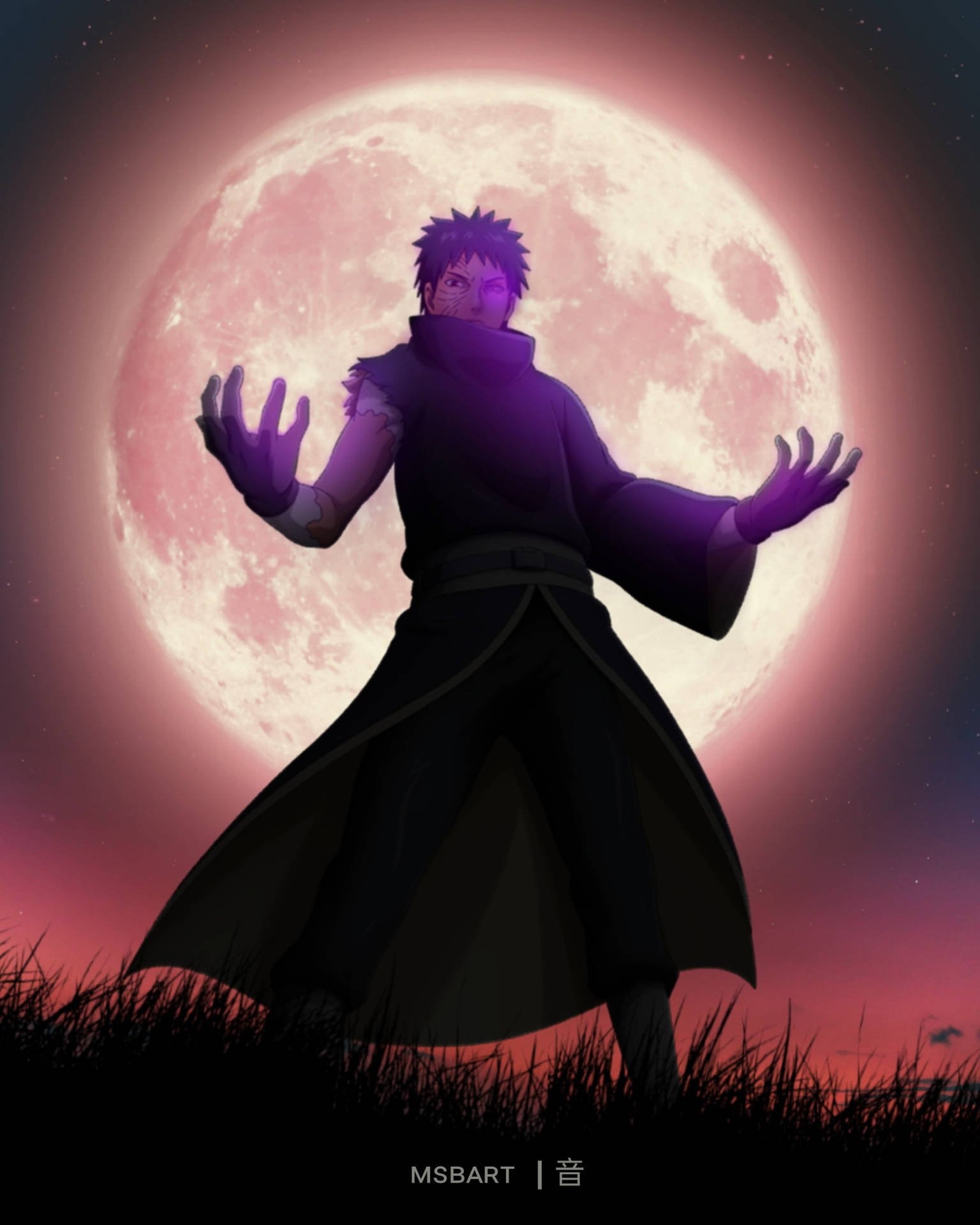 1540x1920 Download Obito Uchiha Full Moon 4k Wallpaper, Phone