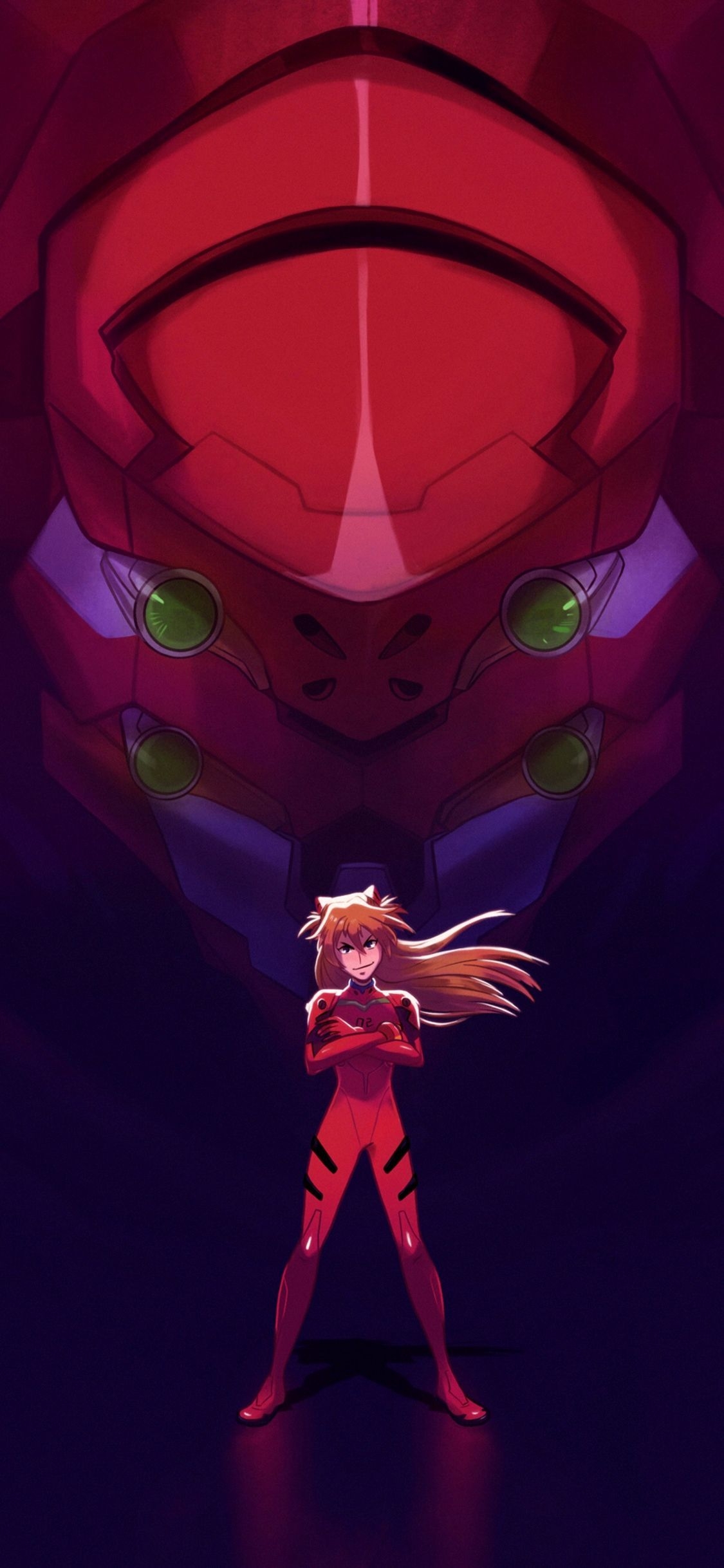 1130x2440 Asuka And Her Unit 02 From Evangelion iPhone Xs Evangelion Wallpaper 4K iPhone. Evangelion, iPhone cartoon, Wallpaper, Phone