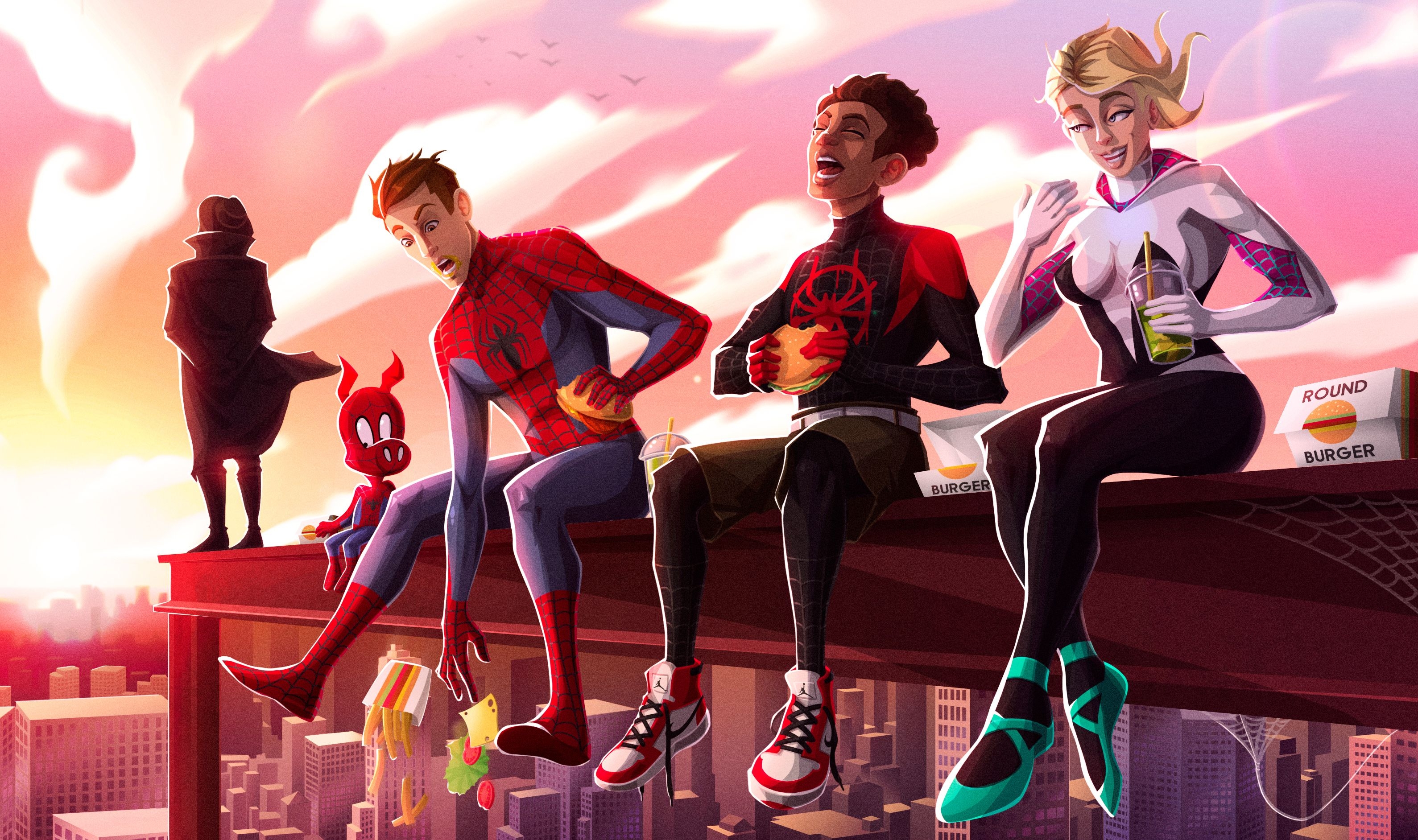 3180x1890 Miles Morales, Spider Man, Spider Gwen Wallpaper, Desktop