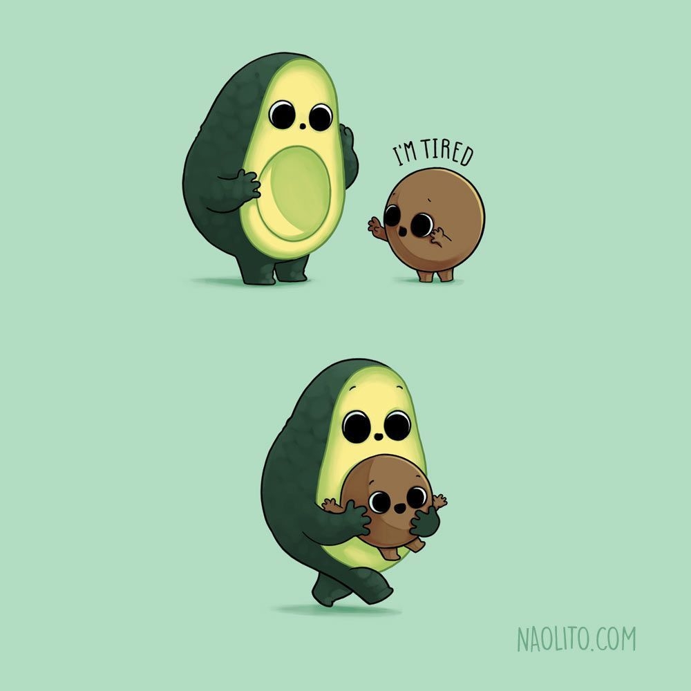 1000x1000 Avocado Cartoon Wallpaper Free Avocado Cartoon Background, Phone