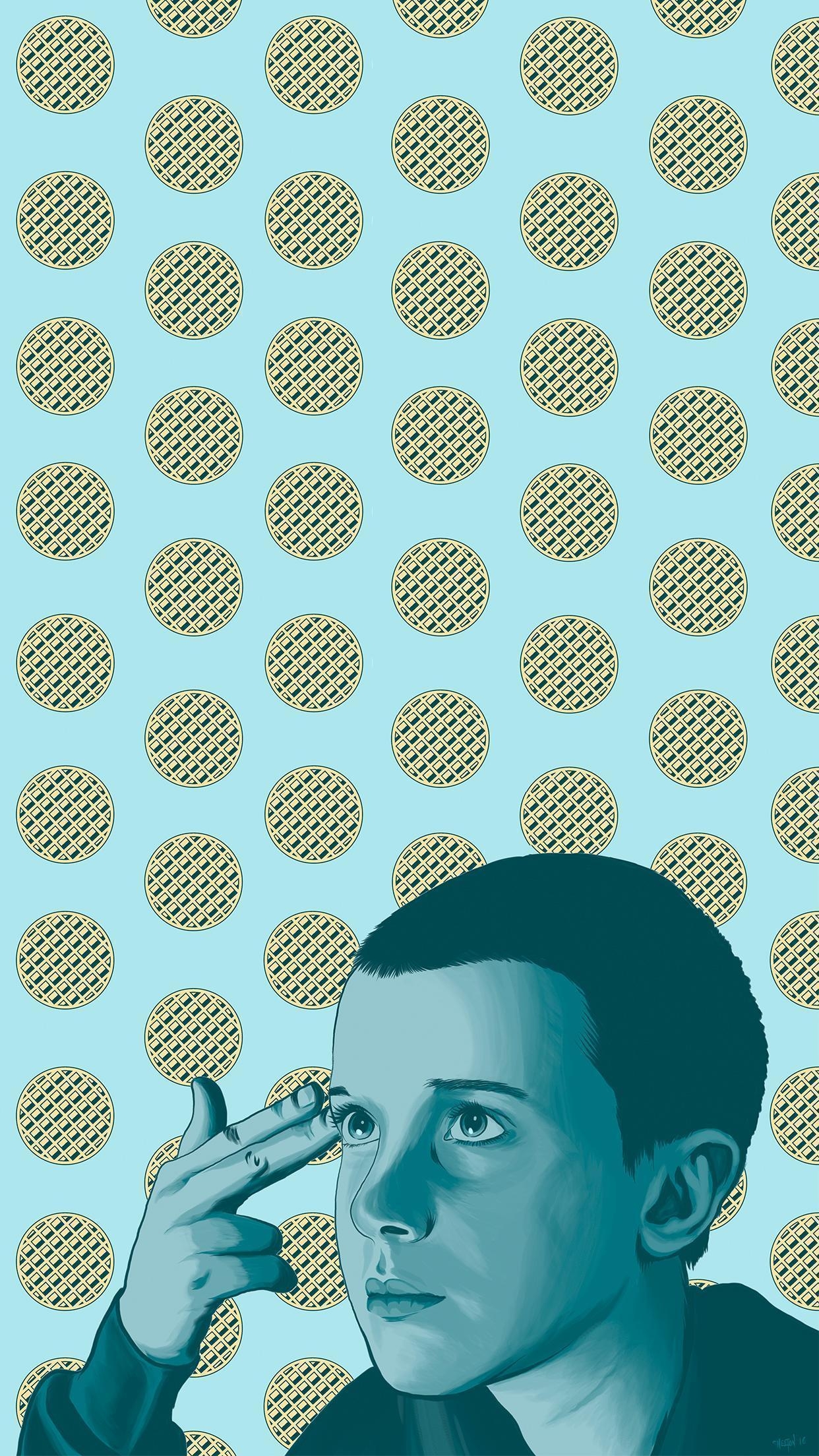 1250x2210 Stranger Things Eleven Fan Art Phone wallpaper, Photohop painting, Phone