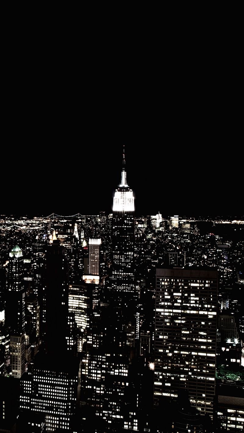 800x1420 Download Wallpaper  New York, Night City, Skyscraper, City Lights, Skyline Iphone Se 5s 5c 5 For Parallax HD Background, Phone