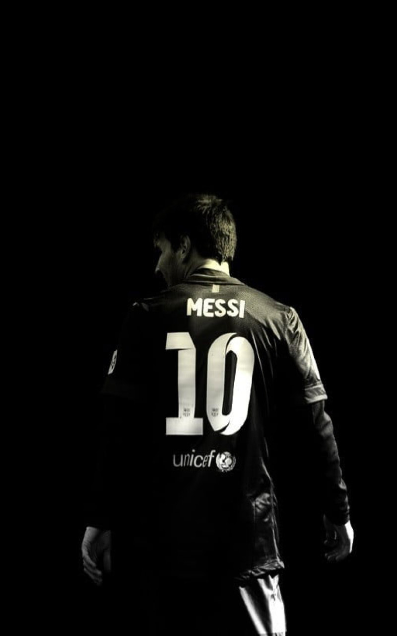 800x1280 Wallpaper Lionel Messi, Copy Space, Black Background • Wallpaper For You HD Wallpaper For Desktop & Mobile, Phone