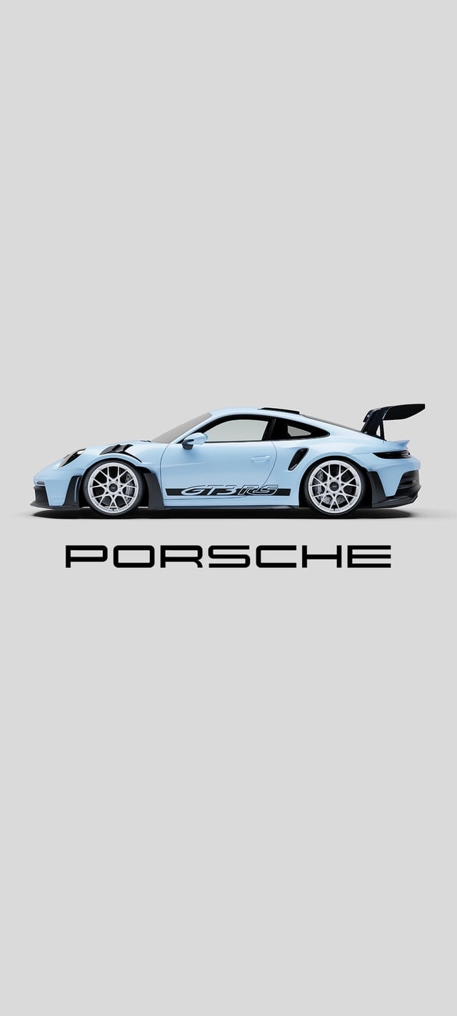 640x1430 Meissen blue Porsche GT3 RS IPhone wallpaper, Phone