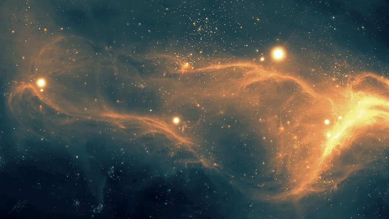 1370x770 Aesthetic Space Wallpaper, Desktop