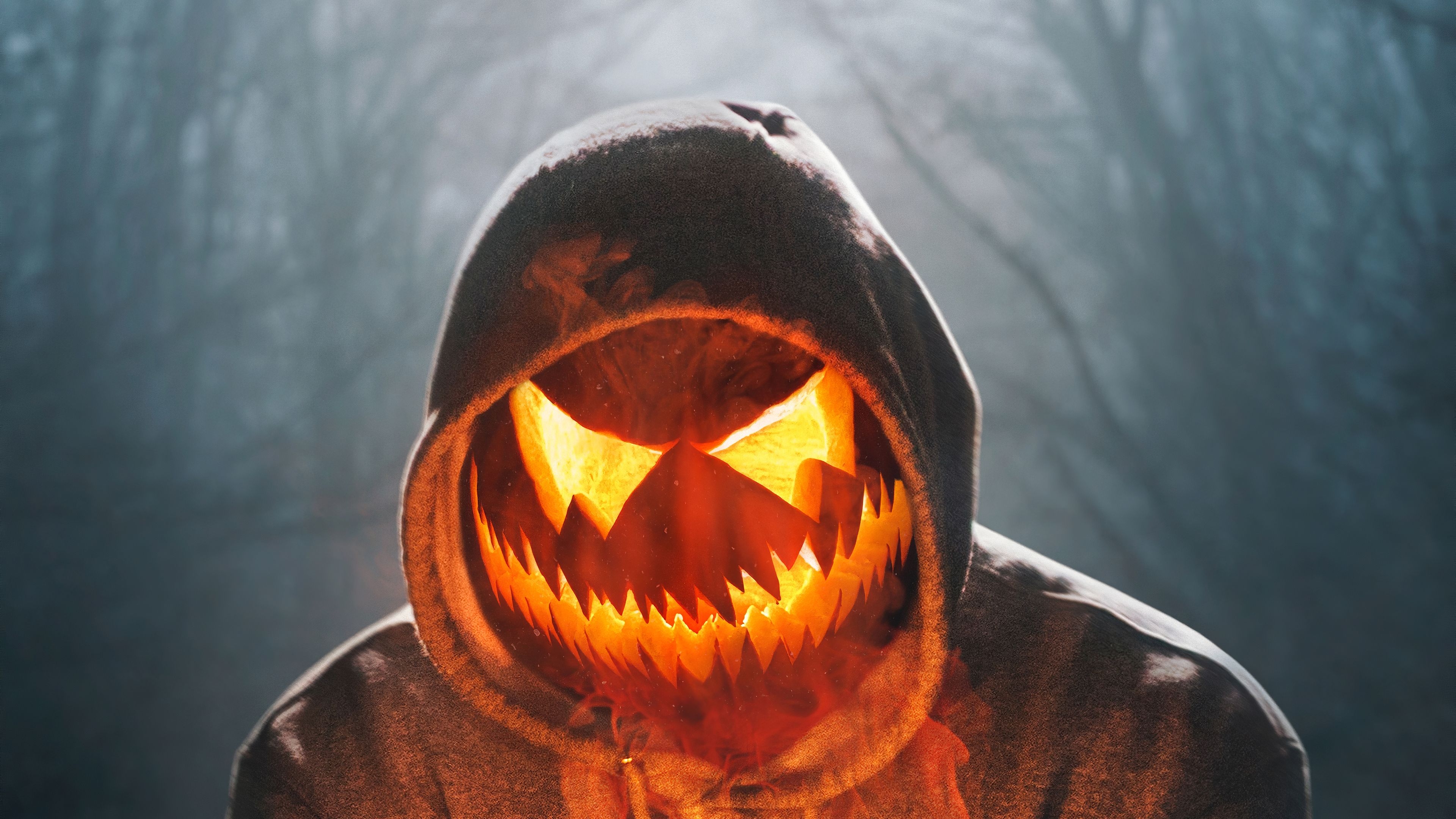 3840x2160 Halloween Mask Boy Glowing 4k Chromebook Pixel HD 4k Wallpaper, Image, Background, Photo and Picture, Desktop