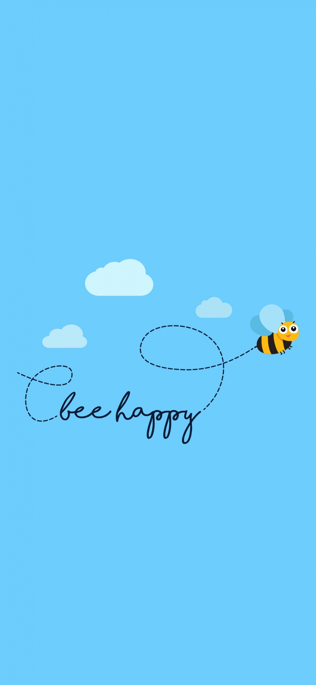 1080x2340 Bee happy Wallpaper 4K, Clear sky, Sky, Phone