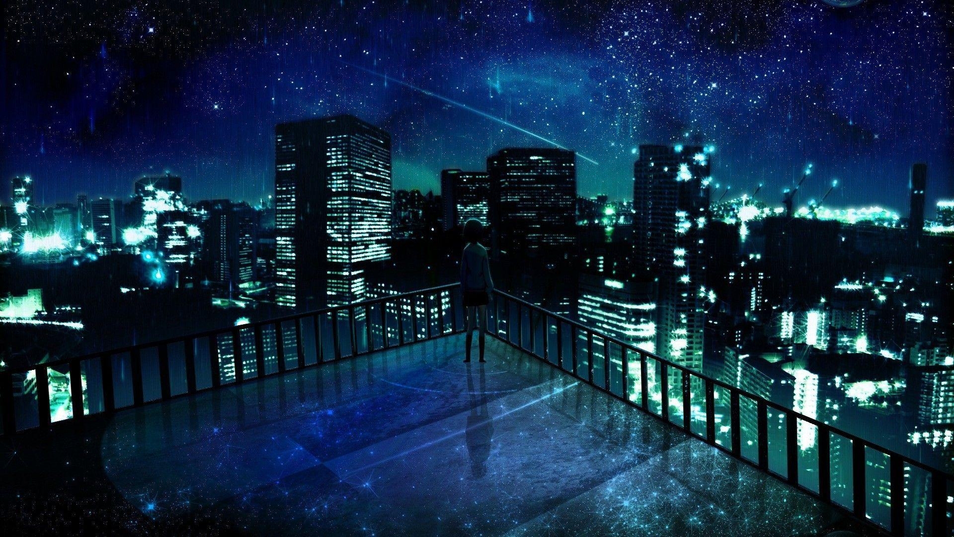 1920x1080 Anime Night City Wallpaper Free Anime Night City Background, Desktop