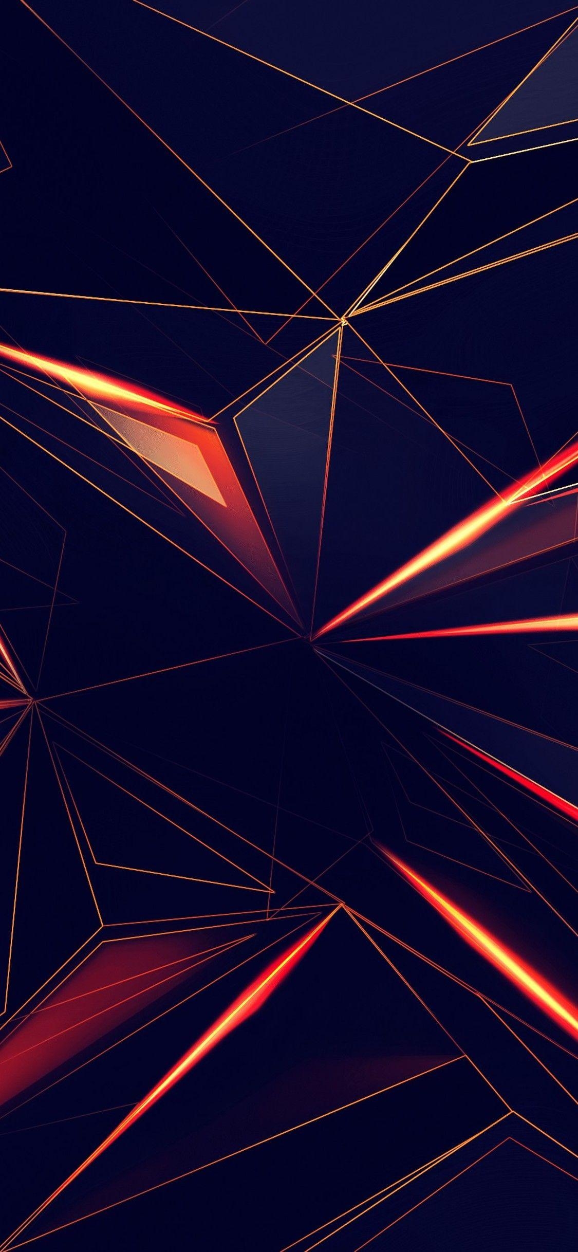 1130x2440 3D Shapes Abstract Lines 4k In  Resolution, Phone