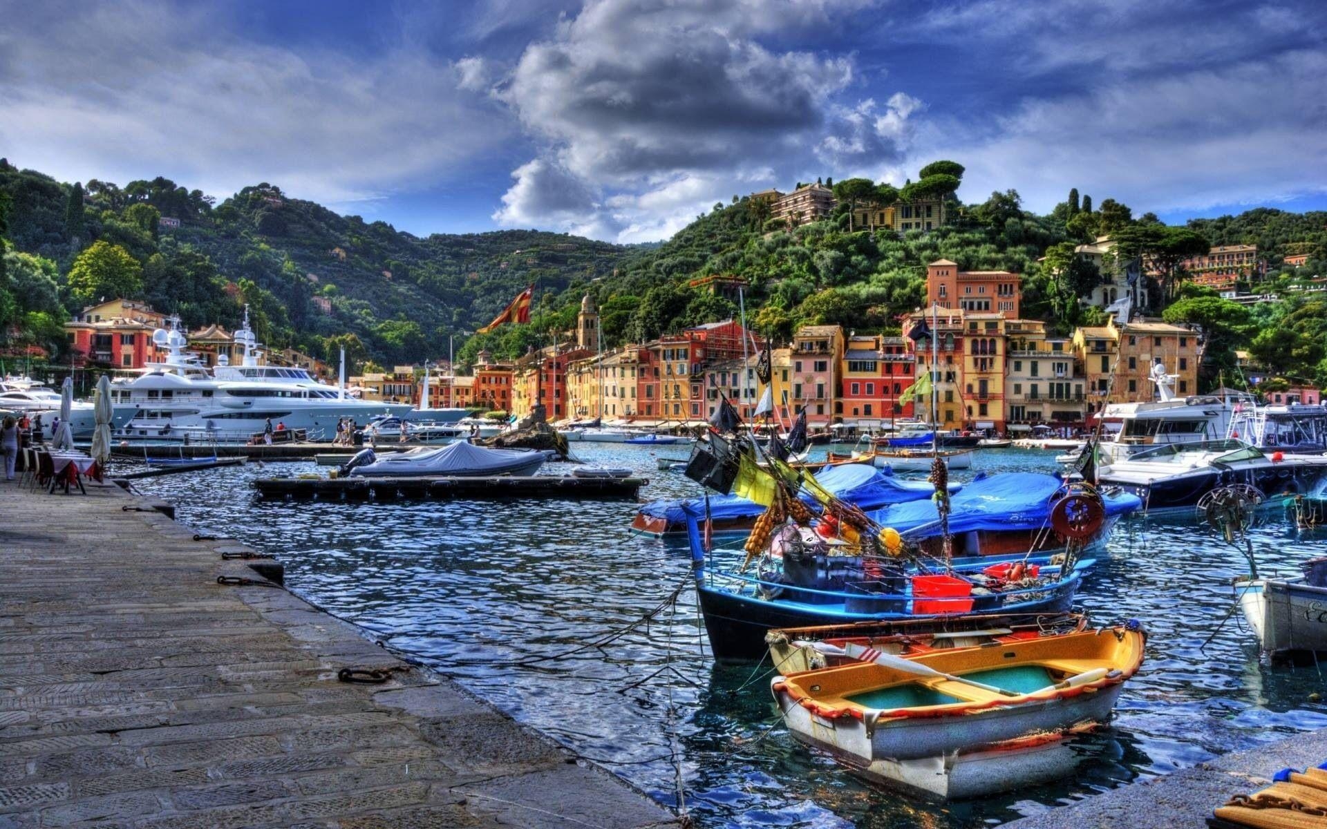 1920x1200 iPhone Portofino Italy Wallpaper Pictureque Harbor, Desktop