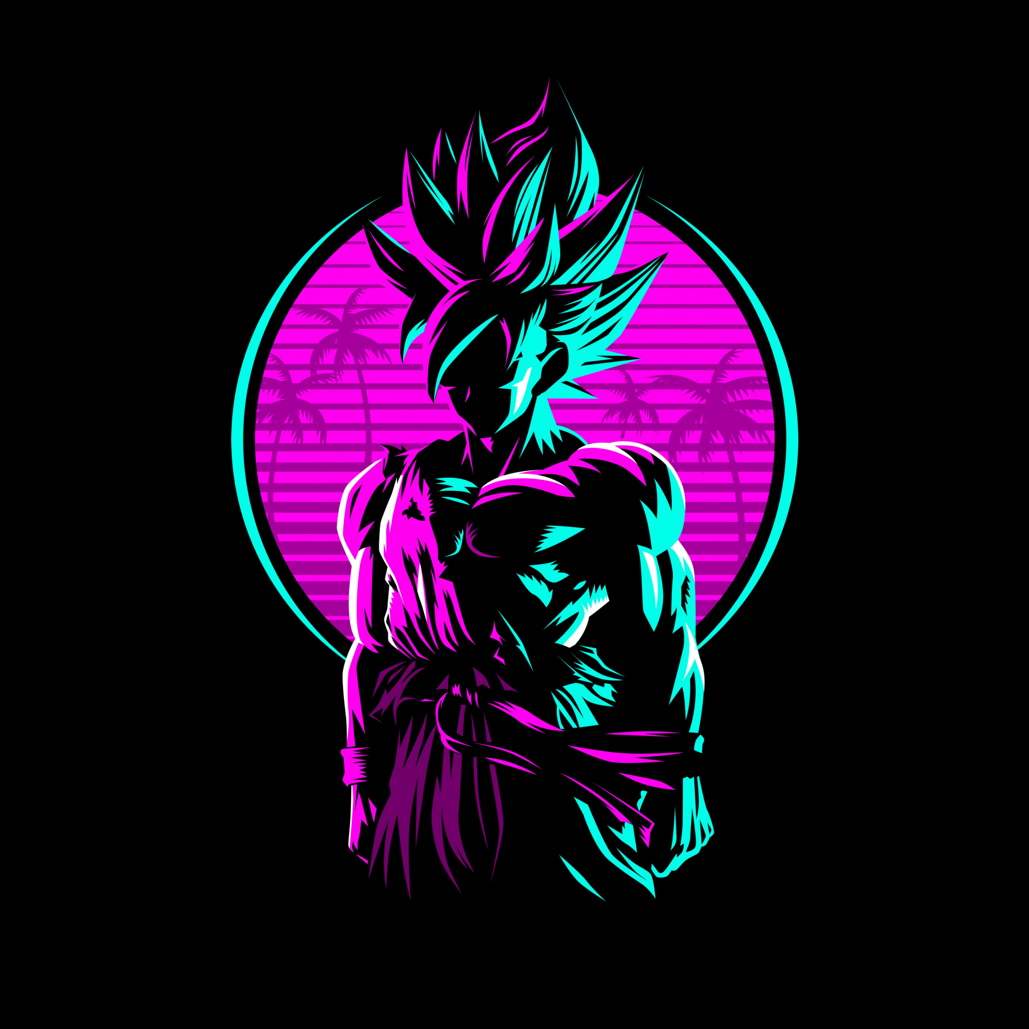 2050x2050 Goku Wallpaper 4K, Dragon Ball, AMOLED, Phone