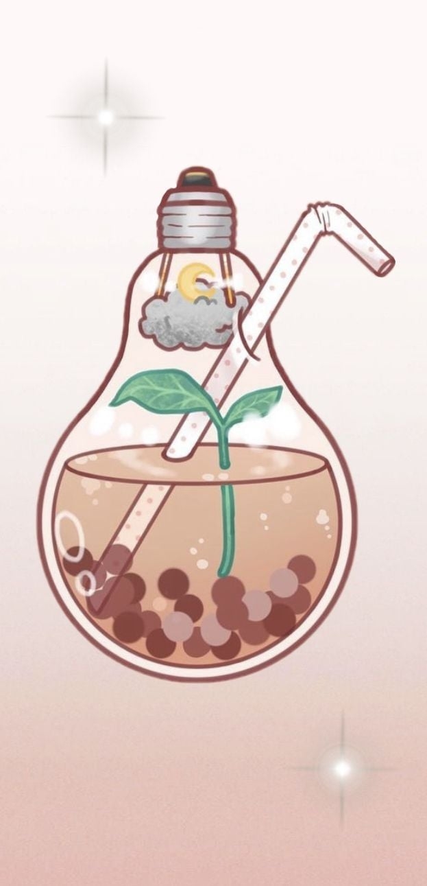 630x1300 Cute Boba tea wallpaper. Tea wallpaper, Tea design, Tea illustration, Phone