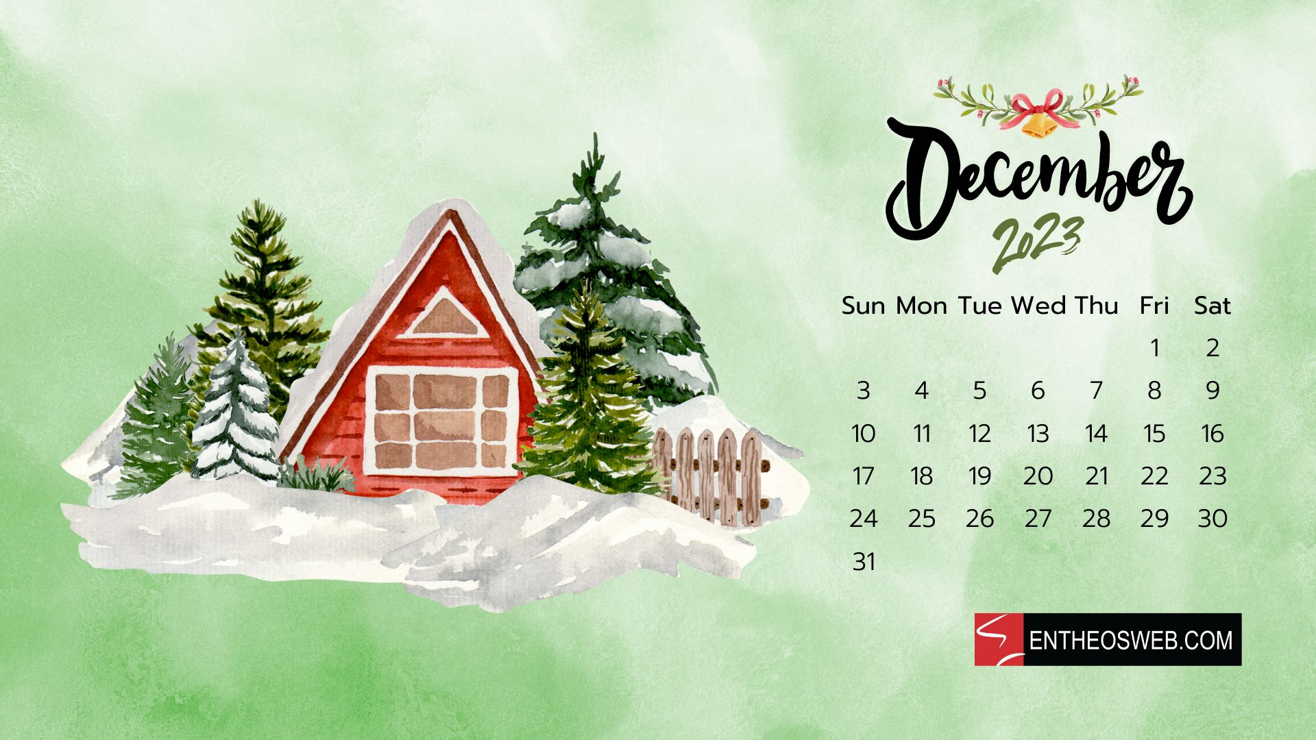 1920x1080 December 2023 Calendar Desktop Wallpaper, Desktop