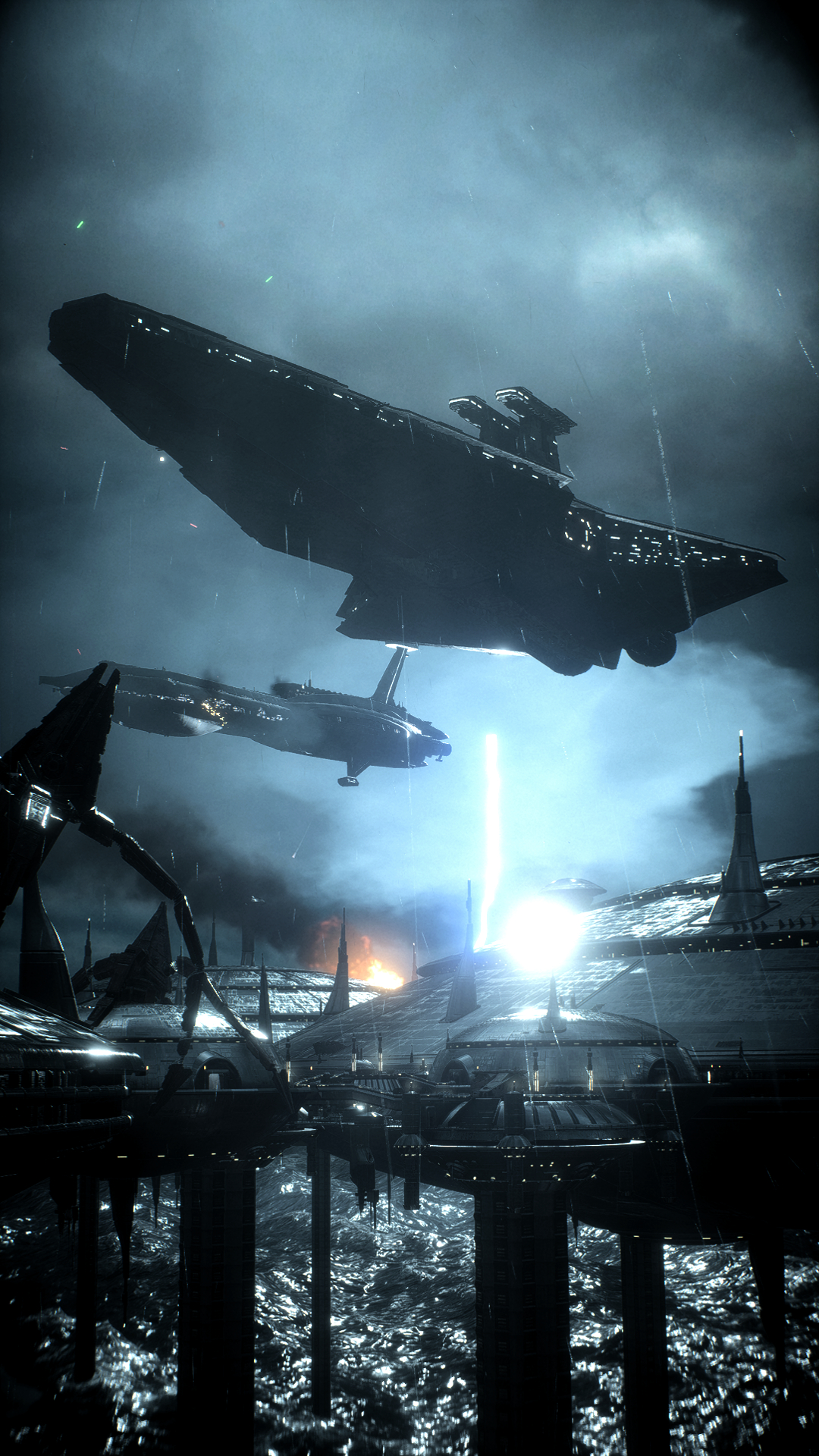 1080x1920 Scenery of Kamino Facility, StarWars. Star wars ships, Star wars spaceships, Star wars background, Phone