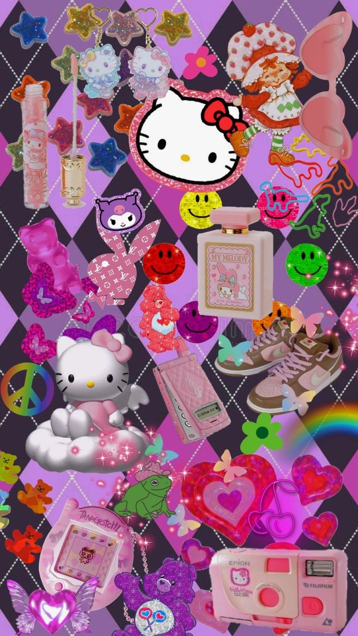 740x1310 Y2k wallpaper. Y2k wallpaper, Hello kitty y2k, Hello kitty wallpaper, Phone