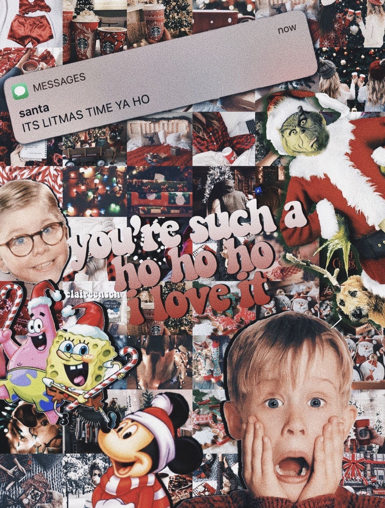 1250x1640 Christmas Collage Wallpaper Vsco, Phone