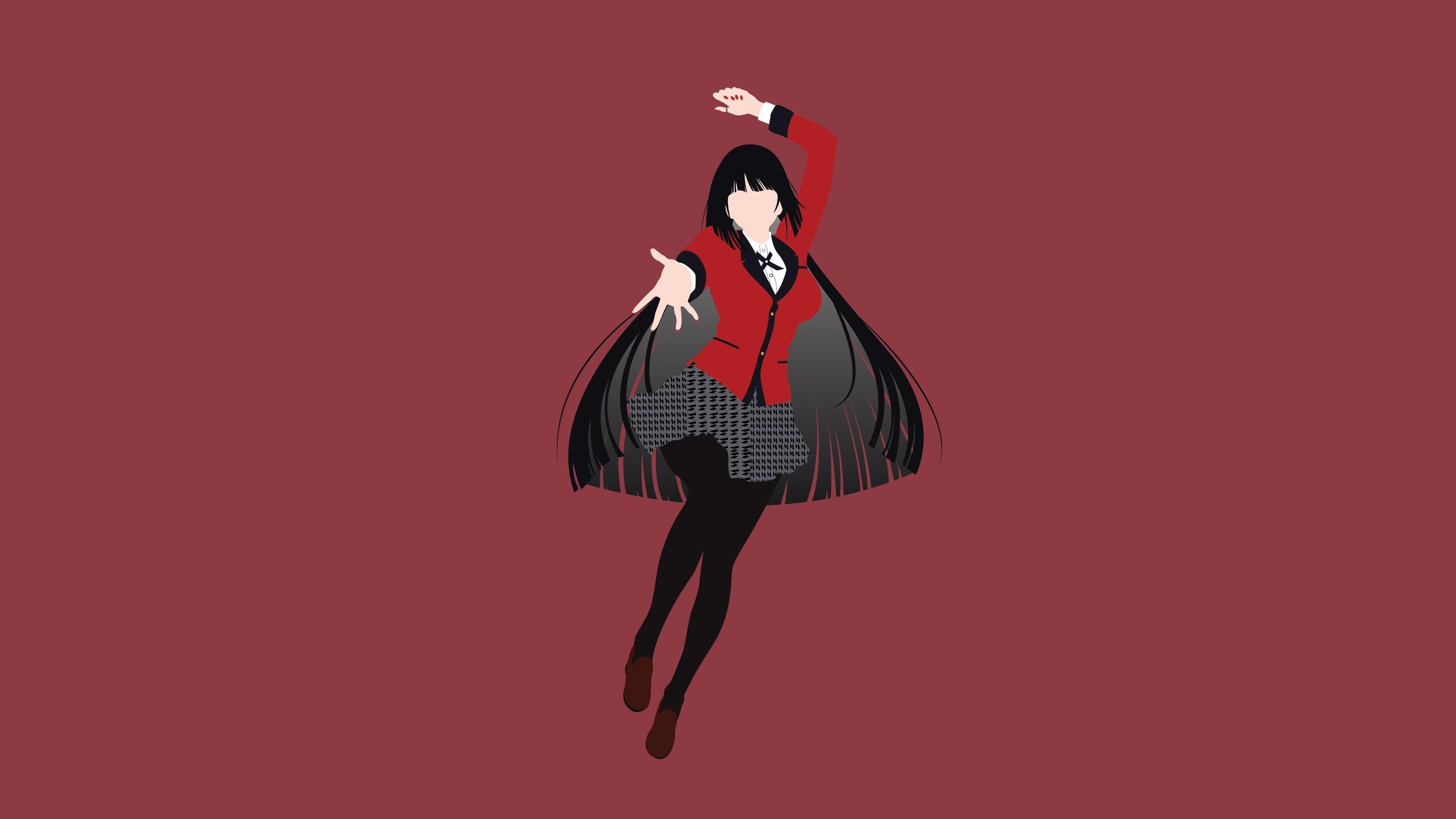 3840x2160 Download 3840x2400 wallpaper minimal, yumeko jabami, kakegurui, 4k, Desktop