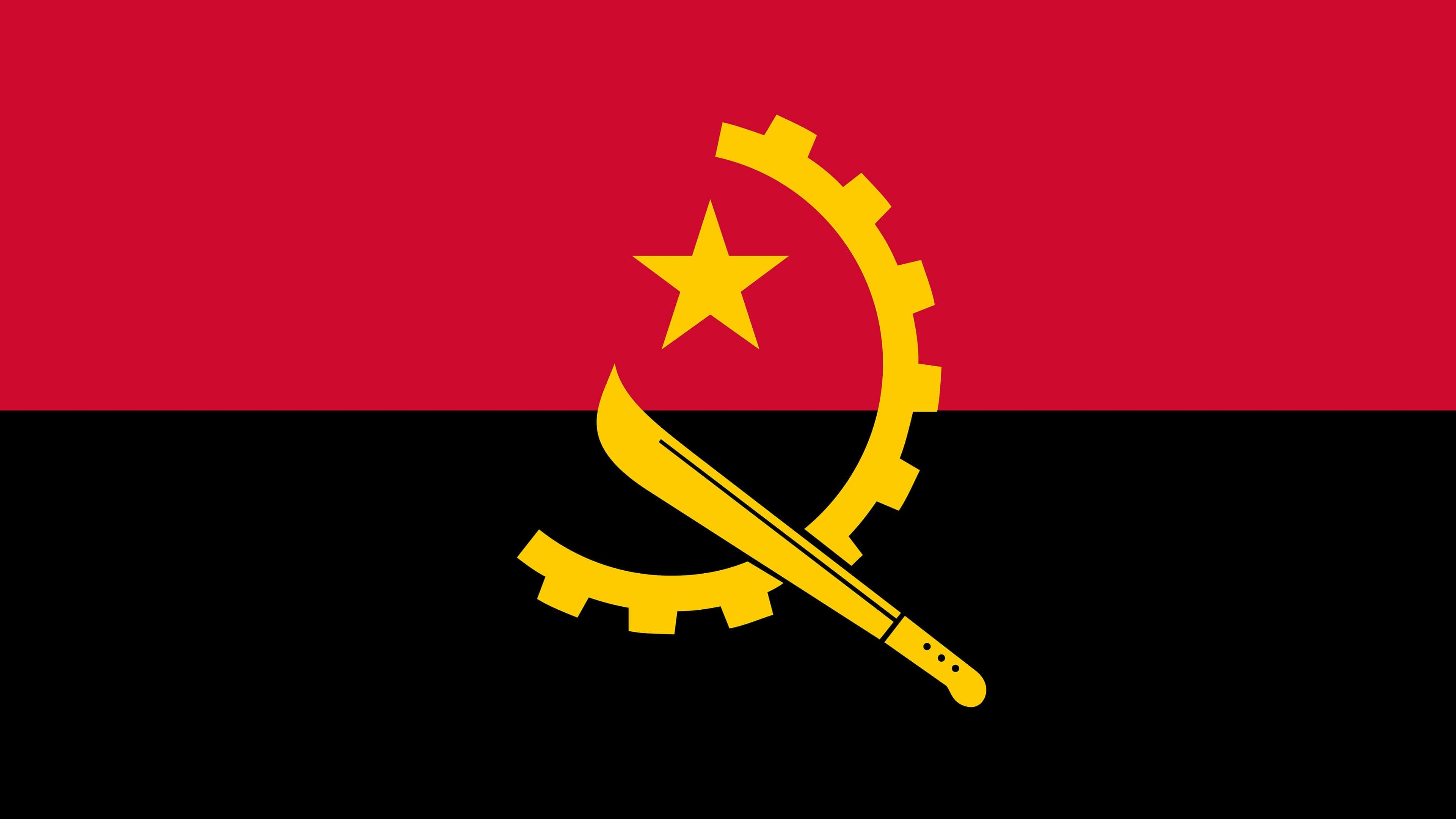 3840x2160 Angola Flag UHD 4K Wallpaper, Desktop