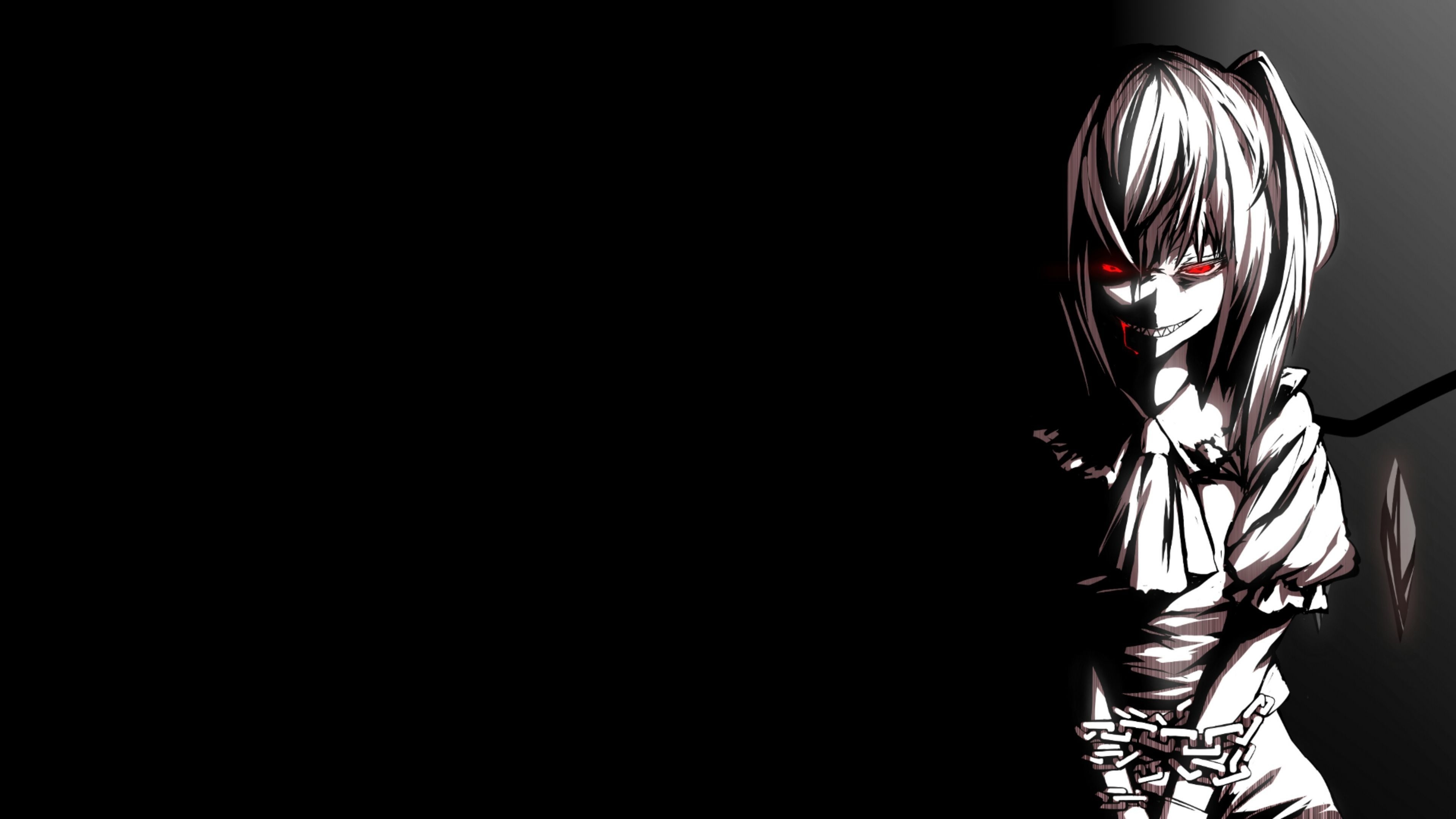 3840x2160 4k Black Anime Wallpaper, Desktop