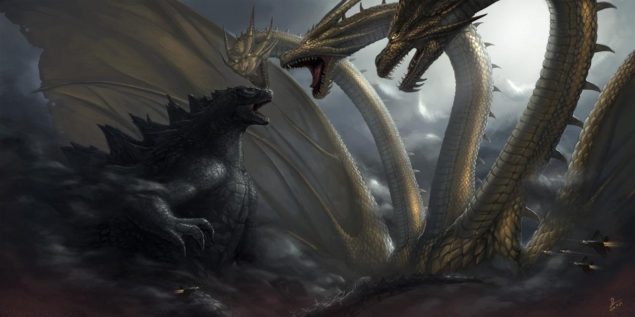 1280x640 Goji'14 vs. Ghidorah'18, Dual Screen