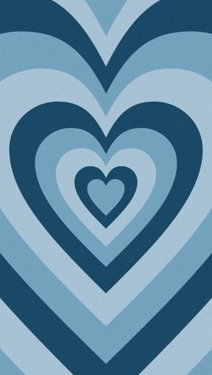 720x1270 Download Y2k Heart With Faded Blue Colour Wallpaper, Phone