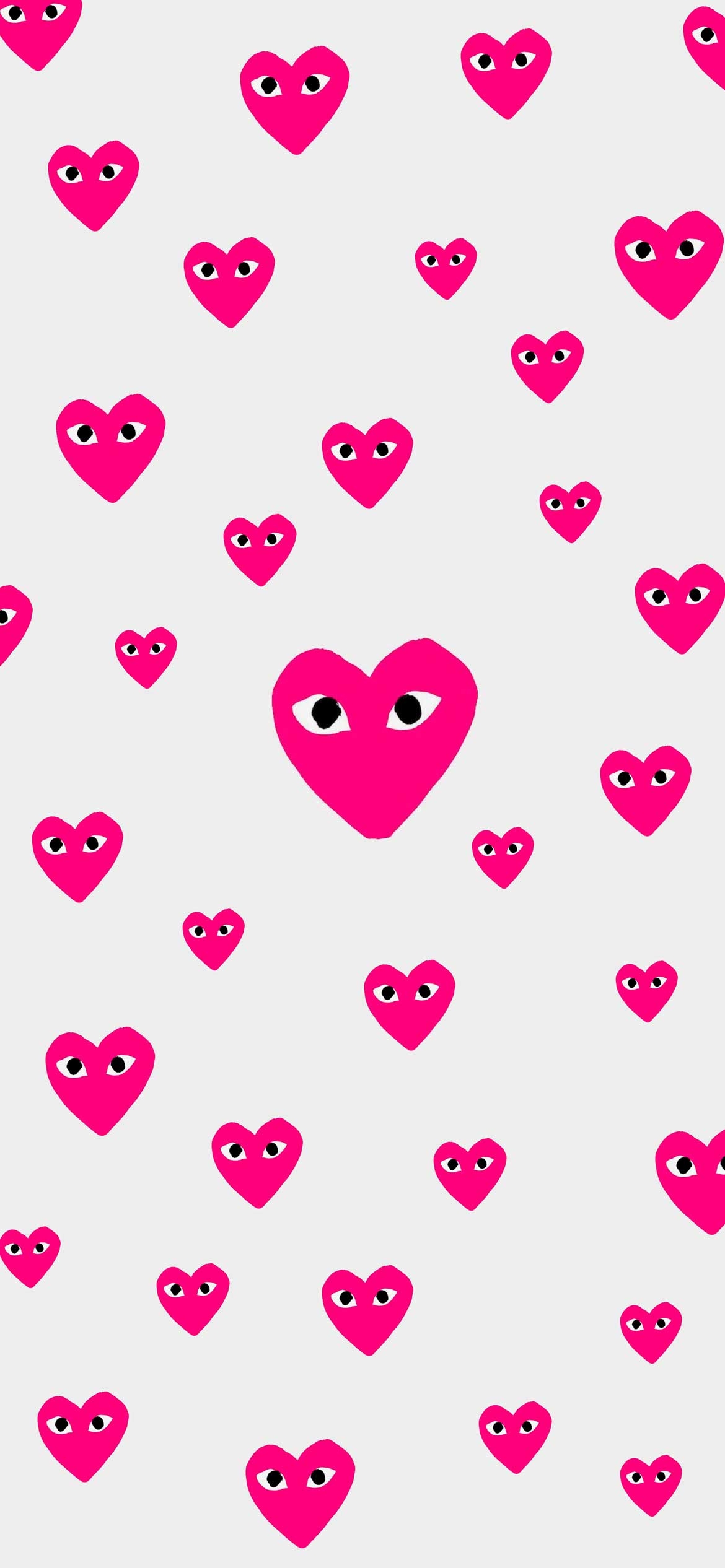 1170x2540 Pink Hearts Valentine's day wallpaper, Pink Comme Des Gracons Wallpaper, Phone