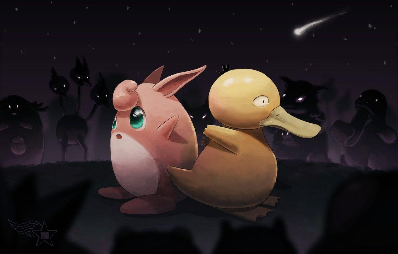 1280x820 Wigglytuff and Psyduck, Desktop