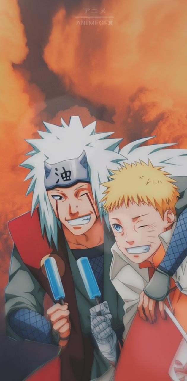 630x1280 Naruto and Jiraiya wallpaper, Phone