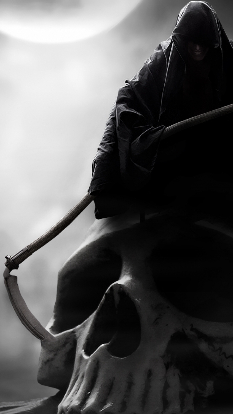 750x1340 Dark Grim Reaper Phone Wallpaper, Phone